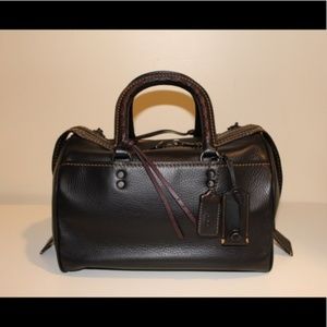 Coach Rogue Satchel 31 Black/Oxblood Whipstitch